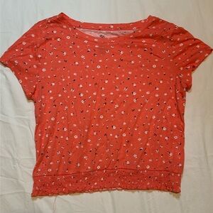 XXL SO smocked bottom tee in coral floral